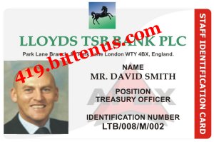 OFFICIAL IDENTIFICATION CARD FOR DAVID SMITH